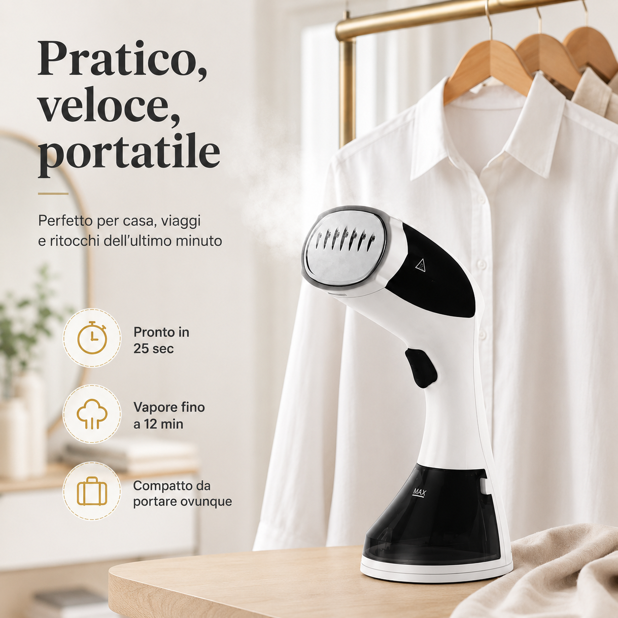 FreshSteam™ – Stiratore Verticale Portatile a Vapore