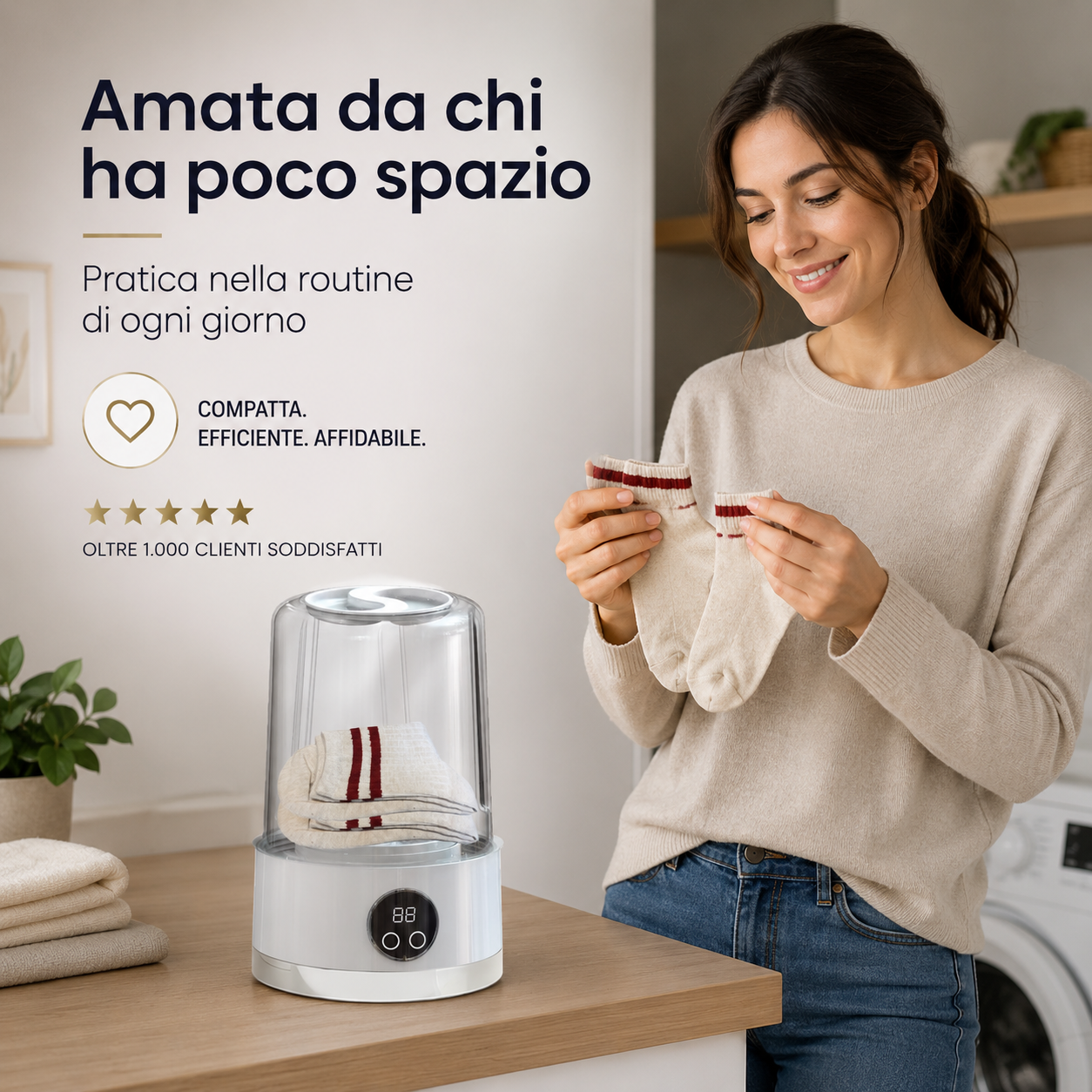 LavaGo™ – Lavatrice Portatile Pieghevole con Cestello di Centrifuga