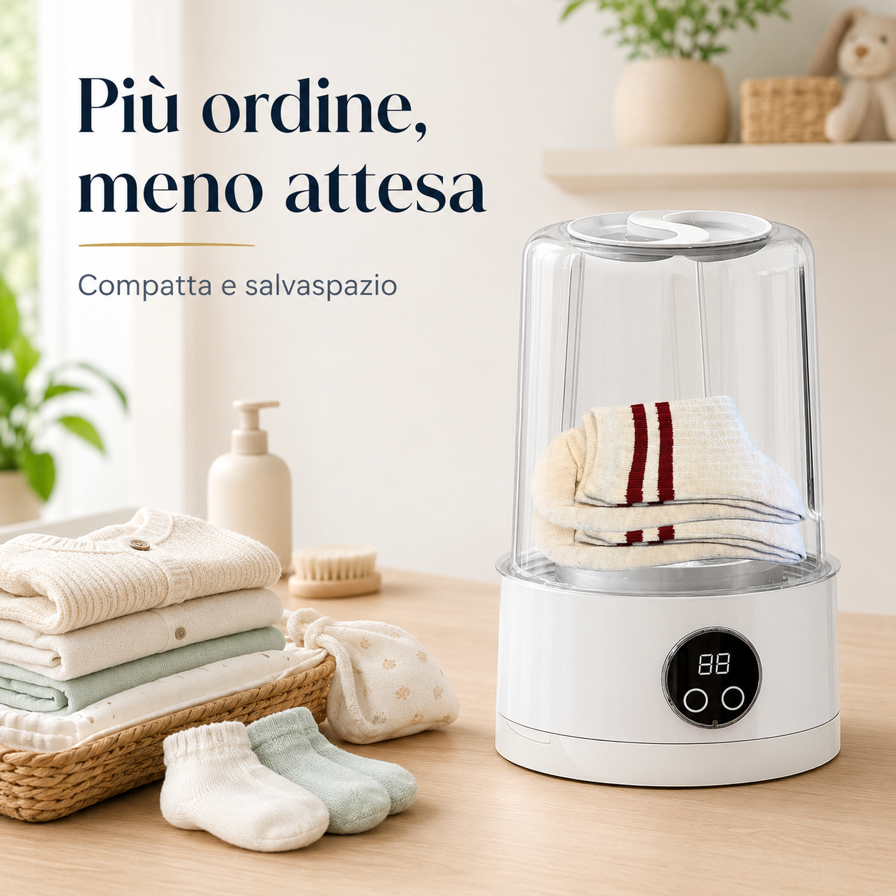 LavaGo™ – Lavatrice Portatile Pieghevole con Cestello di Centrifuga